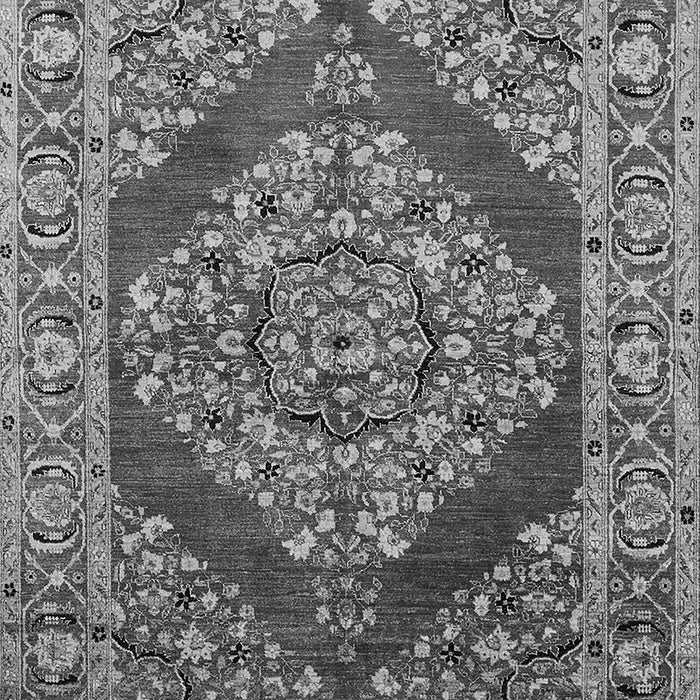 Machine Washable Oriental Gray Industrial Rug, wshurb3138gry