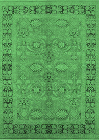 Oriental Emerald Green Industrial Rug, urb3139emgrn