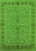 Machine Washable Oriental Green Industrial Area Rugs, wshurb3139grn