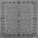 Square Machine Washable Oriental Gray Industrial Rug, wshurb3139gry