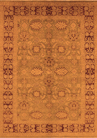 Oriental Orange Industrial Rug, urb3139org