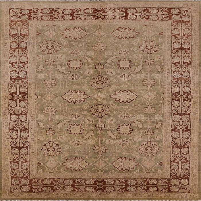 Square Machine Washable Industrial Modern Light Brown Rug, wshurb3139