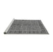 Sideview of Machine Washable Oriental Gray Industrial Rug, wshurb3139gry