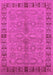 Machine Washable Oriental Pink Industrial Rug, wshurb3139pnk