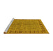 Sideview of Machine Washable Oriental Yellow Industrial Rug, wshurb3139yw