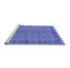 Sideview of Machine Washable Oriental Blue Industrial Rug, wshurb3139blu