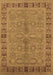 Machine Washable Oriental Brown Industrial Rug, wshurb3139brn