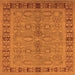 Square Oriental Orange Industrial Rug, urb3139org