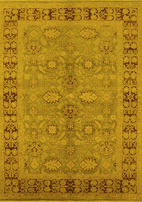 Oriental Yellow Industrial Rug, urb3139yw