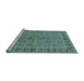 Sideview of Machine Washable Oriental Light Blue Industrial Rug, wshurb3139lblu