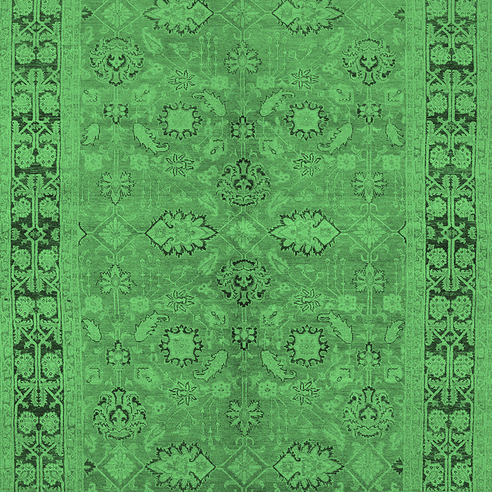Machine Washable Oriental Emerald Green Industrial Area Rugs, wshurb3139emgrn