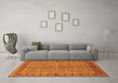 Machine Washable Oriental Orange Industrial Area Rugs in a Living Room, wshurb3139org