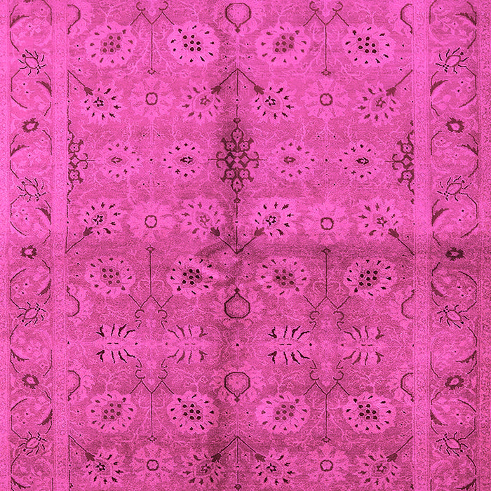 Machine Washable Oriental Pink Industrial Rug, wshurb3140pnk