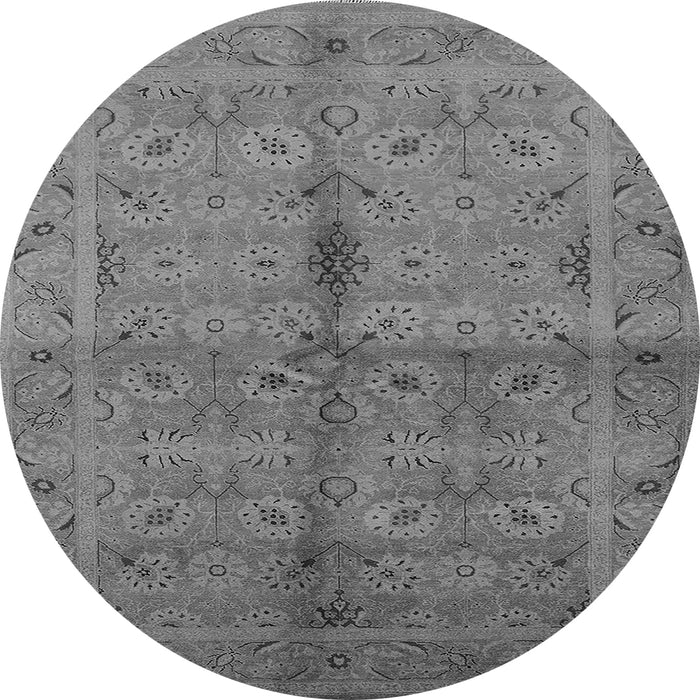 Round Oriental Gray Industrial Rug, urb3140gry
