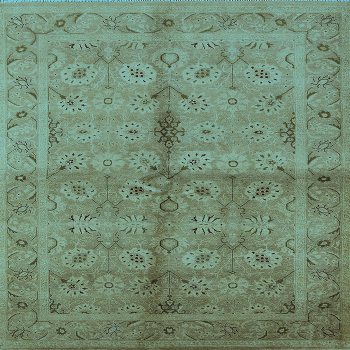 Square Oriental Light Blue Industrial Rug, urb3140lblu