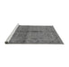 Sideview of Machine Washable Oriental Gray Industrial Rug, wshurb3140gry
