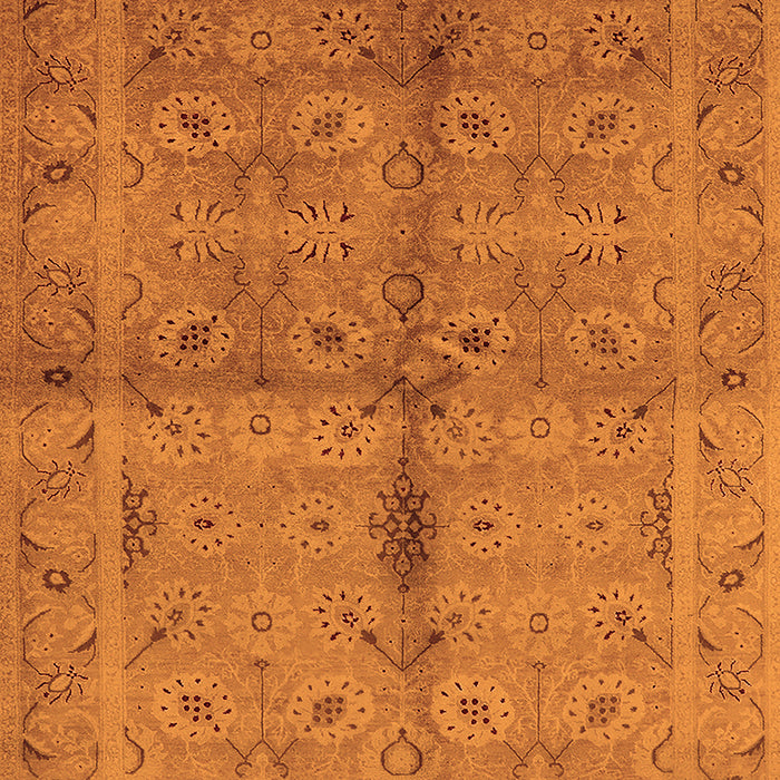Machine Washable Oriental Orange Industrial Area Rugs, wshurb3140org