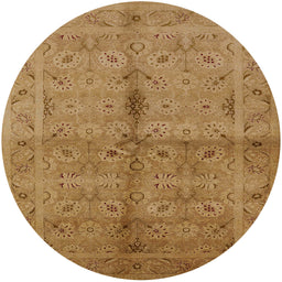 Round Machine Washable Industrial Modern Orange Rug, wshurb3140