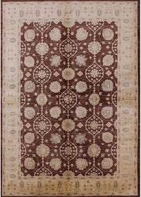 Machine Washable Industrial Modern Dark Sienna Brown Rug, wshurb3141