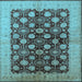 Square Oriental Light Blue Industrial Rug, urb3141lblu