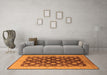 Machine Washable Oriental Orange Industrial Area Rugs in a Living Room, wshurb3141org