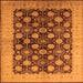 Square Oriental Orange Industrial Rug, urb3141org