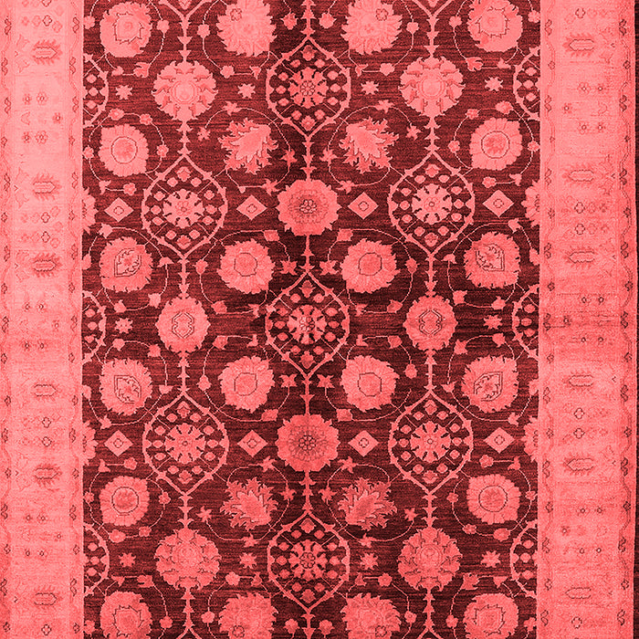Machine Washable Oriental Red Industrial Rug, wshurb3141red