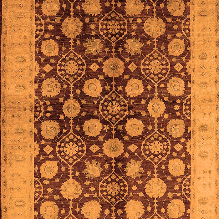 Machine Washable Oriental Orange Industrial Area Rugs, wshurb3141org