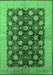 Machine Washable Oriental Emerald Green Industrial Area Rugs, wshurb3141emgrn