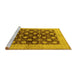 Sideview of Machine Washable Oriental Yellow Industrial Rug, wshurb3141yw