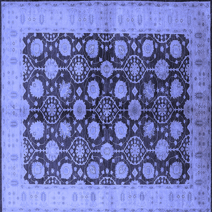 Square Oriental Blue Industrial Rug, urb3141blu