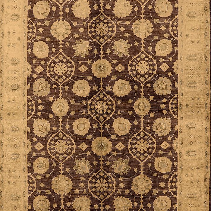 Machine Washable Oriental Brown Industrial Rug, wshurb3141brn