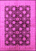 Machine Washable Oriental Pink Industrial Rug, wshurb3141pnk