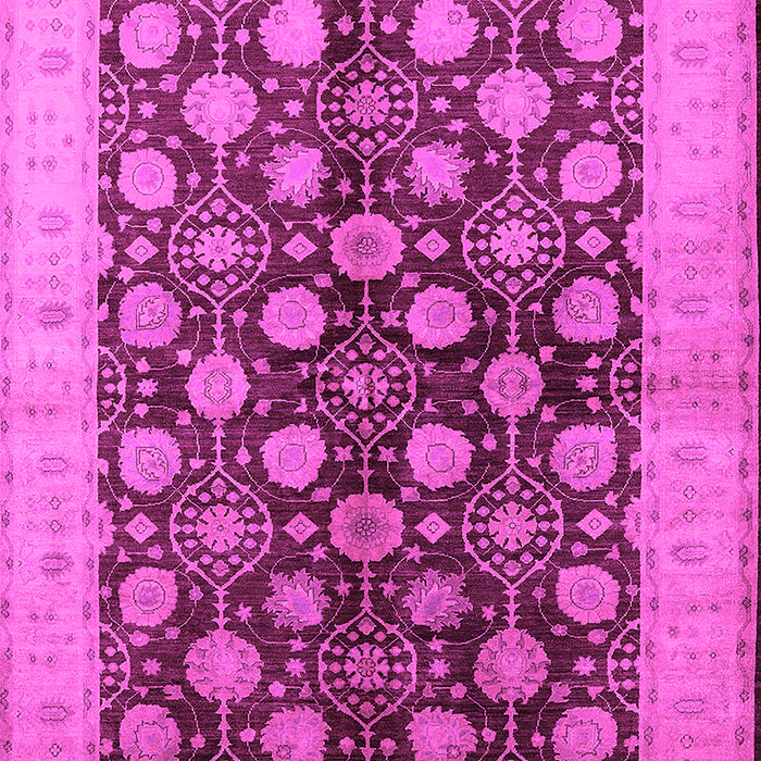 Machine Washable Oriental Pink Industrial Rug, wshurb3141pnk