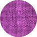 Round Oriental Pink Industrial Rug, urb3142pnk