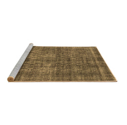 Sideview of Machine Washable Oriental Brown Industrial Rug, wshurb3142brn