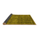 Sideview of Oriental Yellow Industrial Rug, urb3142yw