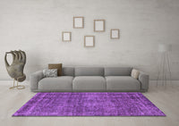 Machine Washable Oriental Purple Industrial Rug, wshurb3142pur