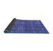 Sideview of Oriental Blue Industrial Rug, urb3142blu