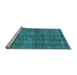 Sideview of Machine Washable Oriental Light Blue Industrial Rug, wshurb3142lblu