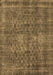 Machine Washable Oriental Brown Industrial Rug, wshurb3142brn