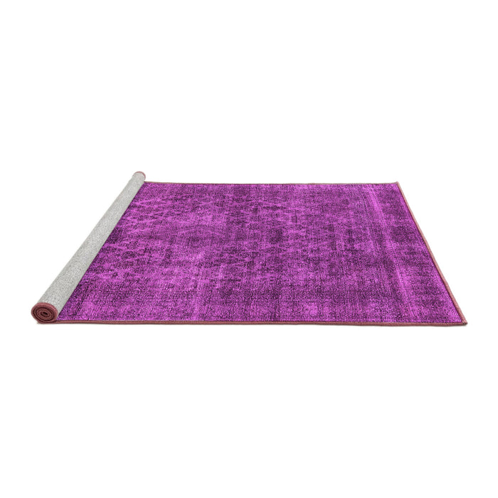 Sideview of Machine Washable Oriental Pink Industrial Rug, wshurb3142pnk