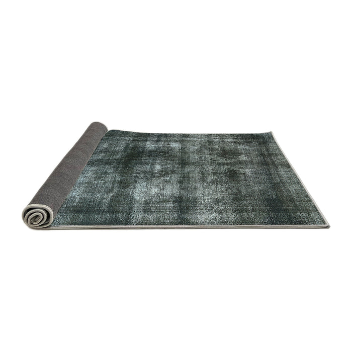 Sideview of Mid-Century Modern Light Slate Gray Oriental Rug, urb3143