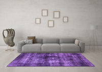 Machine Washable Oriental Purple Industrial Rug, wshurb3143pur