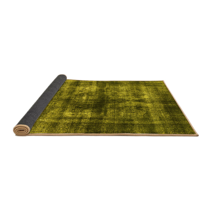 Sideview of Oriental Yellow Industrial Rug, urb3143yw