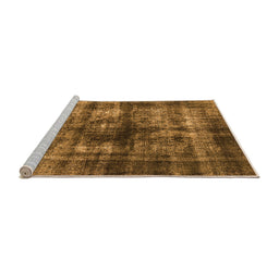 Sideview of Machine Washable Oriental Orange Industrial Area Rugs, wshurb3143org