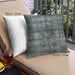 Front View of Mid-Century Modern Urban Square Light Slate Gray Throw Pillow, 18 inch by 18 inch, pwurb3143