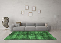 Machine Washable Oriental Emerald Green Industrial Rug, wshurb3143emgrn