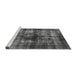 Sideview of Machine Washable Oriental Gray Industrial Rug, wshurb3143gry