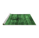 Sideview of Machine Washable Oriental Emerald Green Industrial Area Rugs, wshurb3143emgrn